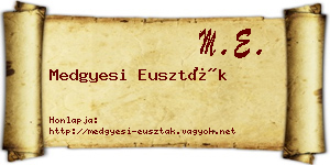 Medgyesi Euszták névjegykártya
